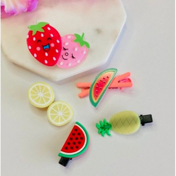 Summer Fruits Set 5 PCs Hair Clips for Girls & Toddler - Picture 4 of 6